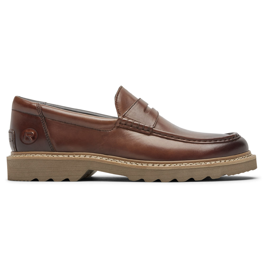 Rockport Slip-On For Mens Brown - Peirson Penny Keeper - UB7206948